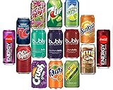 EVAXO LUV BOX VARIETY SODA CANS , ORIGINAL 12 OZ , PACK OF 15 ( ENERGY COKE CHERRY , RC , DR PEPPER...
