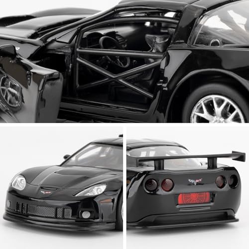 Auto Chevrolet Corvette C6R a escala 1:36 RMZ City Negro miniatura 4