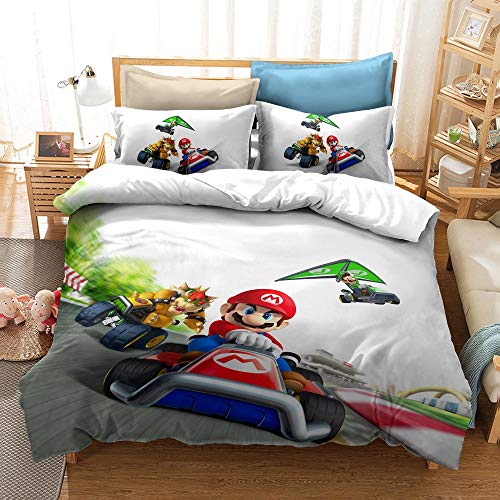 JSYJ Individual Doble Super Mario Del mismo tamaño Duvet Covers Set, impresas...