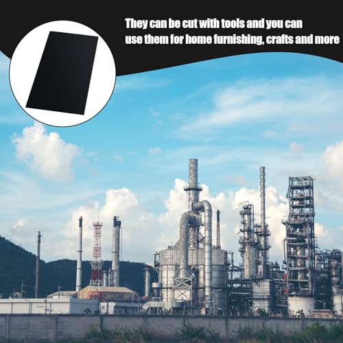 Image of Threehoney 2 Pcs Black HDPE Sheet 1 /4 inch Thick 12 x 24 Inch, HDPE Plastic Sheet High Density Polyethylene Board Flexible Solid Plastic Block for DIY Projects Crafts Machining Home