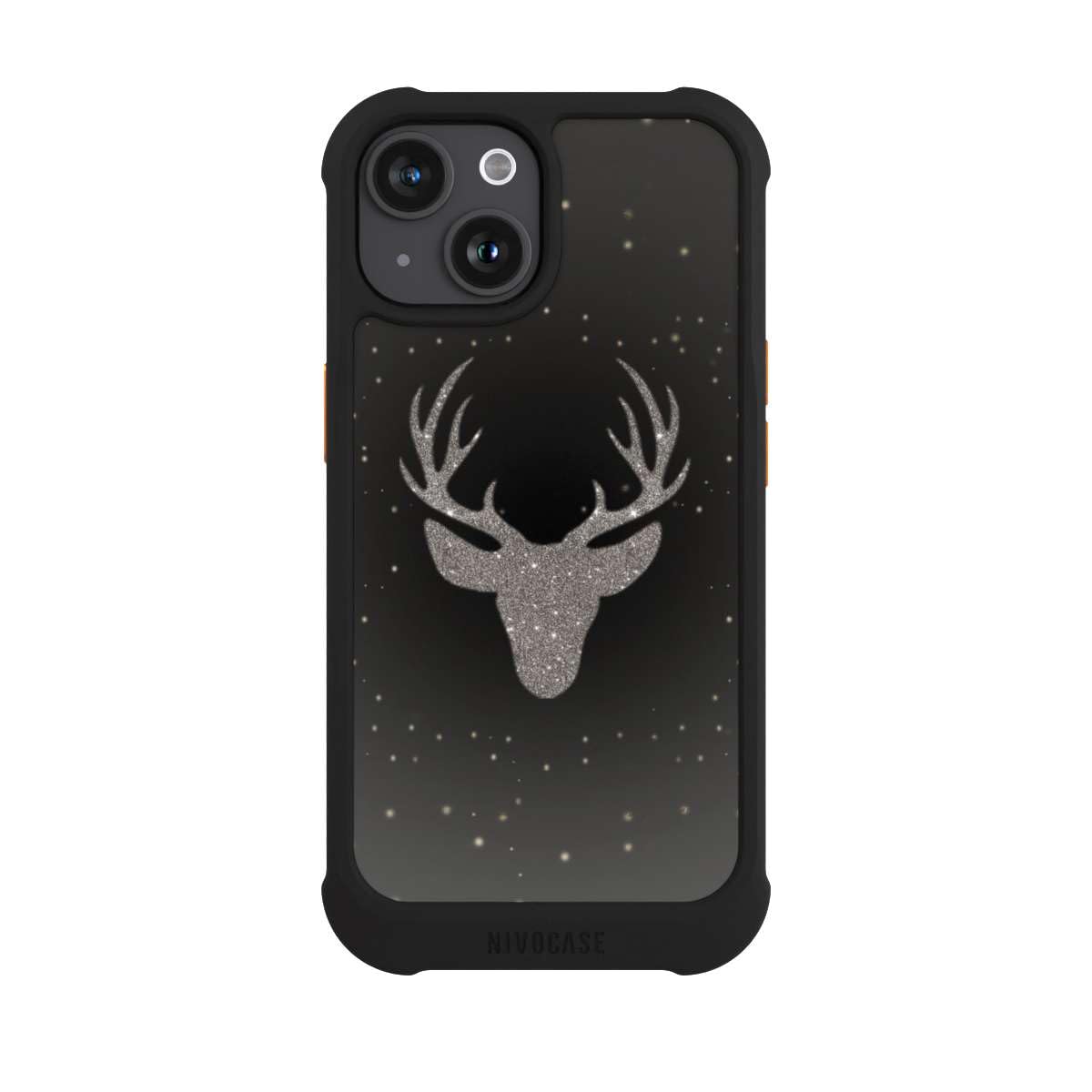 Custodia per Apple iPhone 15 Inverno Glitter Look Cervo