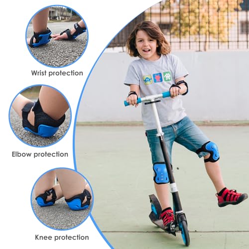 Image of BOSONER Kids /Youth Knee Pad Elbow Pads Guards Protective Gear Set for Roller Skates Cycling BMX Bike Skateboard Inline Skatings Scooter Riding Sports