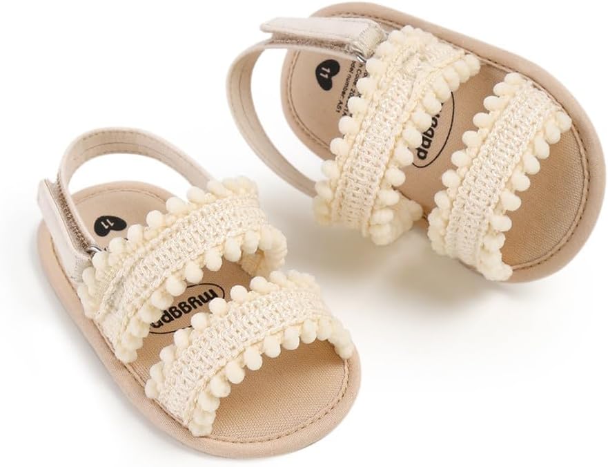 Ohwawadi Baby Boys Girls Sandals Soft Sole Summer Infant Wedding Dress Flat Shoes Beach Sandal Newborn Crib Shoes First Walkers - Image 6