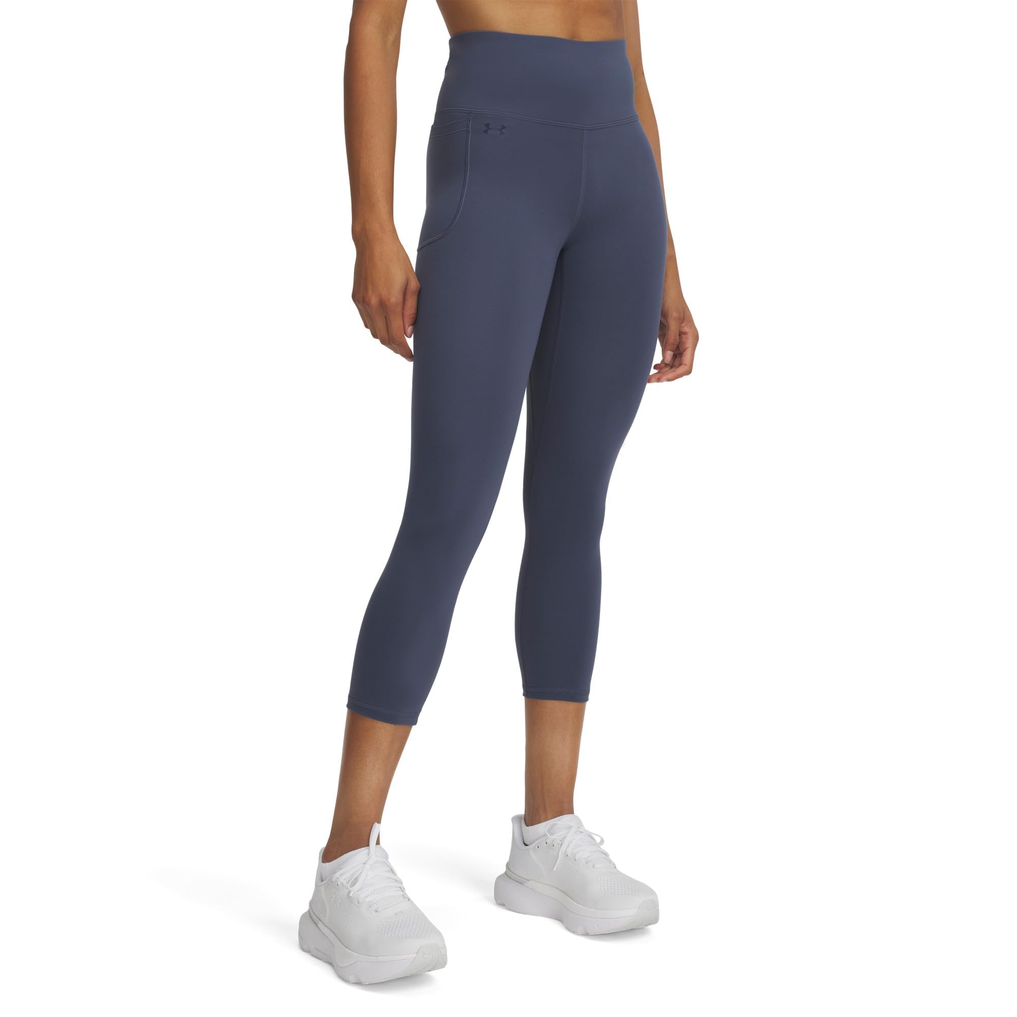 Under Armour Women's Motion Capri, (045) Downpour Gray / / Midnight Navy, Large