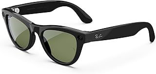 Ray-Ban Meta (Gen 1), Skyler, Shiny Black | Smart AI Glasses for Men, Women — 12 MP Camera, Open-Ear Speakers for Audio, Video Recording and Bluetooth — Polarized Green Lenses — Wearable Technology