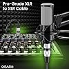 GearIT XLR Microphone Cable (15 Feet, 6-Pack) - XLR Male to Female, Balanced Shielded for Mic Mixer, Recording Studio, Podcast - Black, 15ft, 6 Pack #1