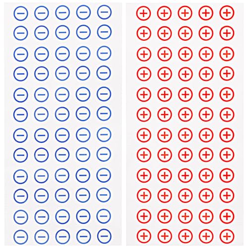 120 Pcs Labels Safety Warning Adhesive Electrode Tape Polarity Safety Stickers Cute Car Accessories Phone Battery Car Decals Battery Label Stickers PVC Car Stickers Electric Box