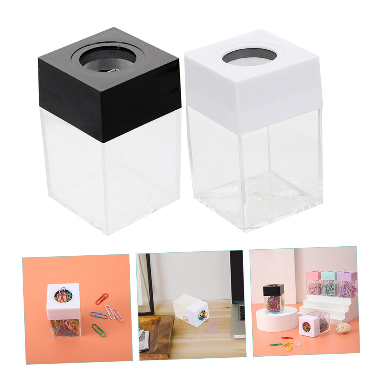 10pezzi Dispenser Per Clip Organizer Per Graffette e Accessori Scrivania