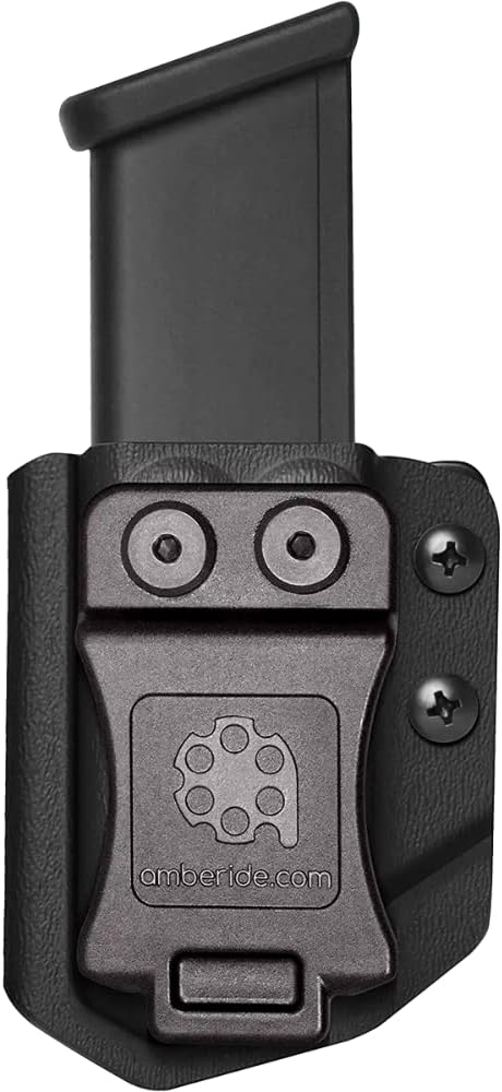 Universal IWB/OWB Kydex Mag Carrier for 9mm / .40 & .45 ACP Magazines, Single and Double Stack, Adjustable Retention, Ambidextrous, Fits 1.5" Belt, Made in USA