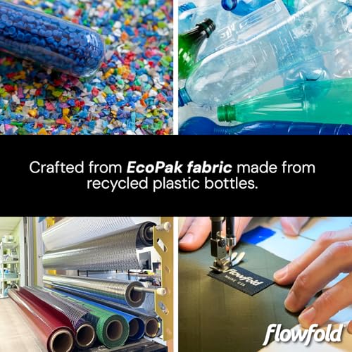 Flowfold Vanguard Recycled Material Bifold Wallet | Slim and Durable with Cash Pocket, Two Hidden Card Pockets and Two ID Windows | Holds 10-12 Cards | Minimalist Wallet Made in USA | Olive Green4