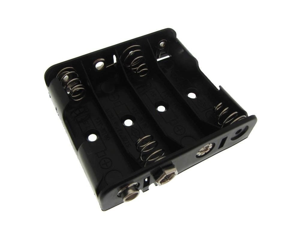 4AA Non-Rechargeable/Rechargeable Battery Holder 9V Battery Connector