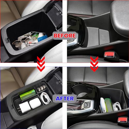 Image of Center Console Organizer Compatible with 2024 2025 2026 Chevy Trax Armrest Storage Box and Center Console Middle Storage Tray Insert Secondary Interior Accessories