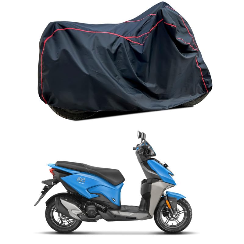 Image of Waterproof Scooter Cover Compatible with Hero Xoom Fabric UV Protection (Black)