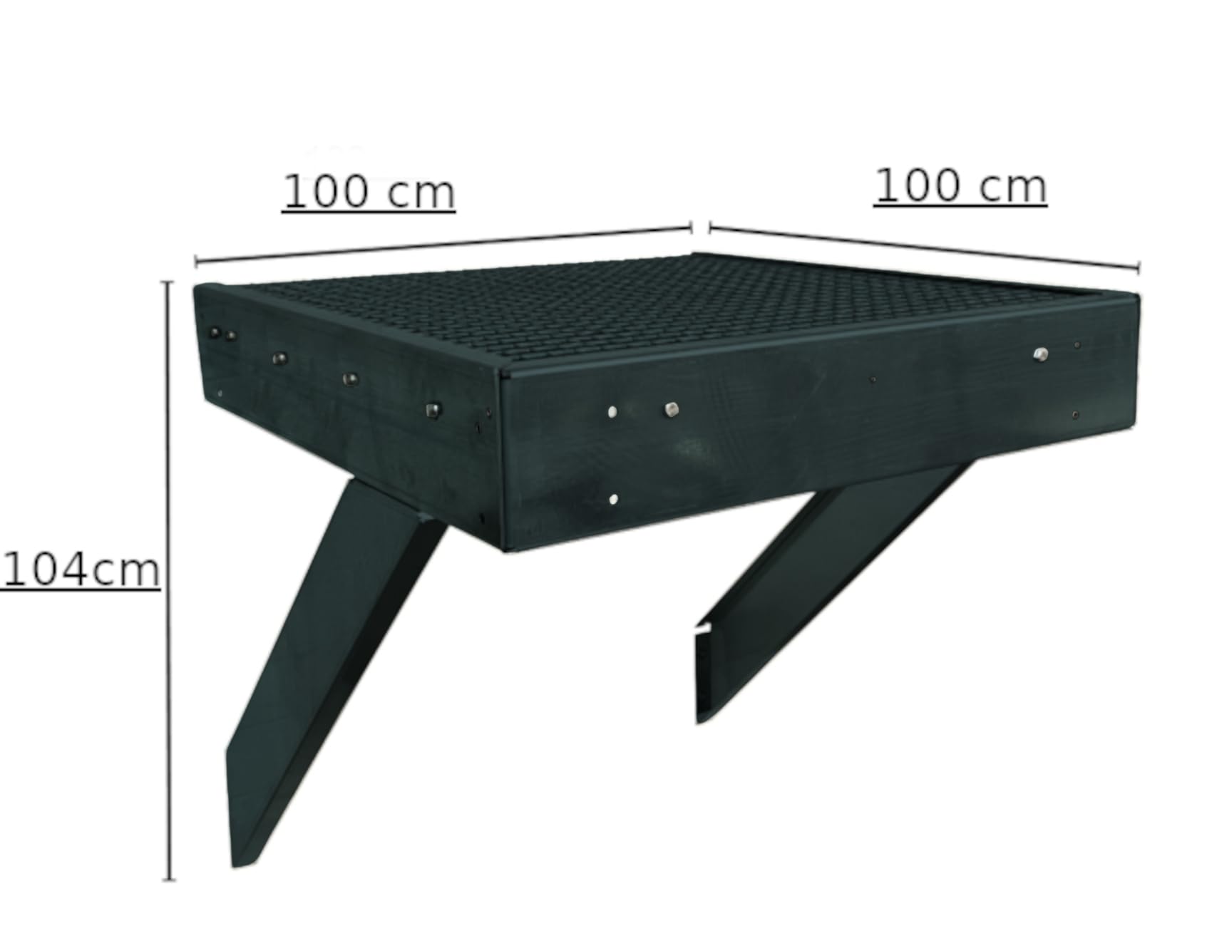 Schody policzkowe Premium na podesty, stalowe schody, 8 stopni, wysokość 152 cm, orientacja schodów policzkowych do wyboru z lewej lub prawej lub z przodu