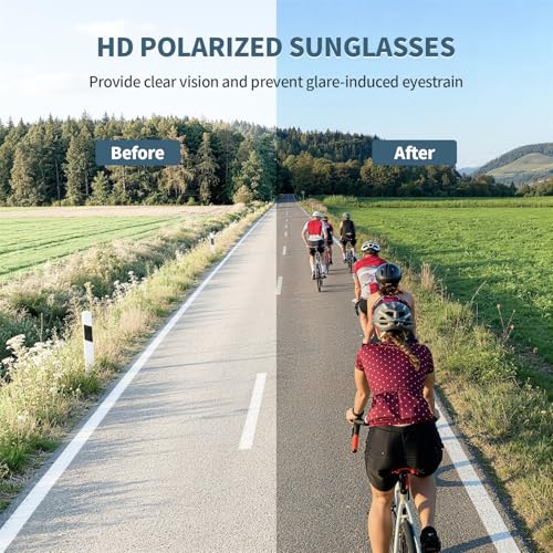 Image of BangLong XL 150MM Polarized Sport Sunglasses for Men Women UV400 Protection | TR90 Flexible Frame, TAC Scratch-Resistant Lens, 0.85oz Ultralight for Running Hiking Cycling Driving Baseball