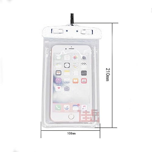 Miniatura 3 de Paquete de 2 bolsas impermeables para teléfono celular de 6.5 pulgadas, bolsas secas luminosas para teléfono, funda para iPhone, Sumsung, bolsa seca