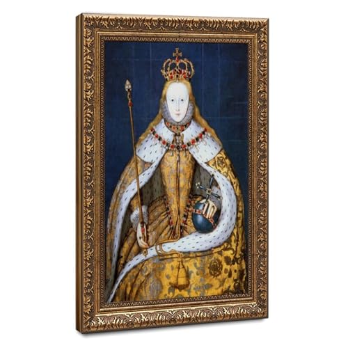 Impression sur toile Elizabeth I cadre à suspendre 40,6x61 cm déco murale vintage