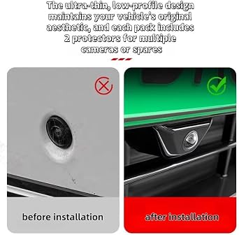 Car Camera Lens Protector, 360 All-Round Protection, Clear High-Transparency, Waterproof/Anti-Rain, Compatible with Most Vehicle Cameras, Simple Adhesive Easy Installation (4PC)