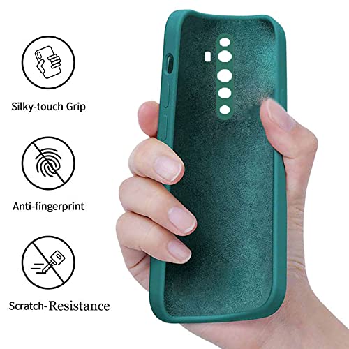 Image of A rtistque Liquid TPU Silicone Matte Shockproof Flexible with Camera Protection Soft Back Cover Case for Oppo Reno 2Z / Oppo Reno 2F - Green