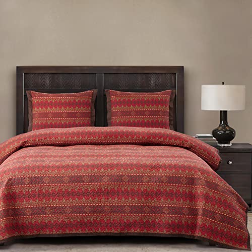 Image of Paseo Road Rushmore 2 Piece Twin Southwestern Cotton Reversible Quilt Set