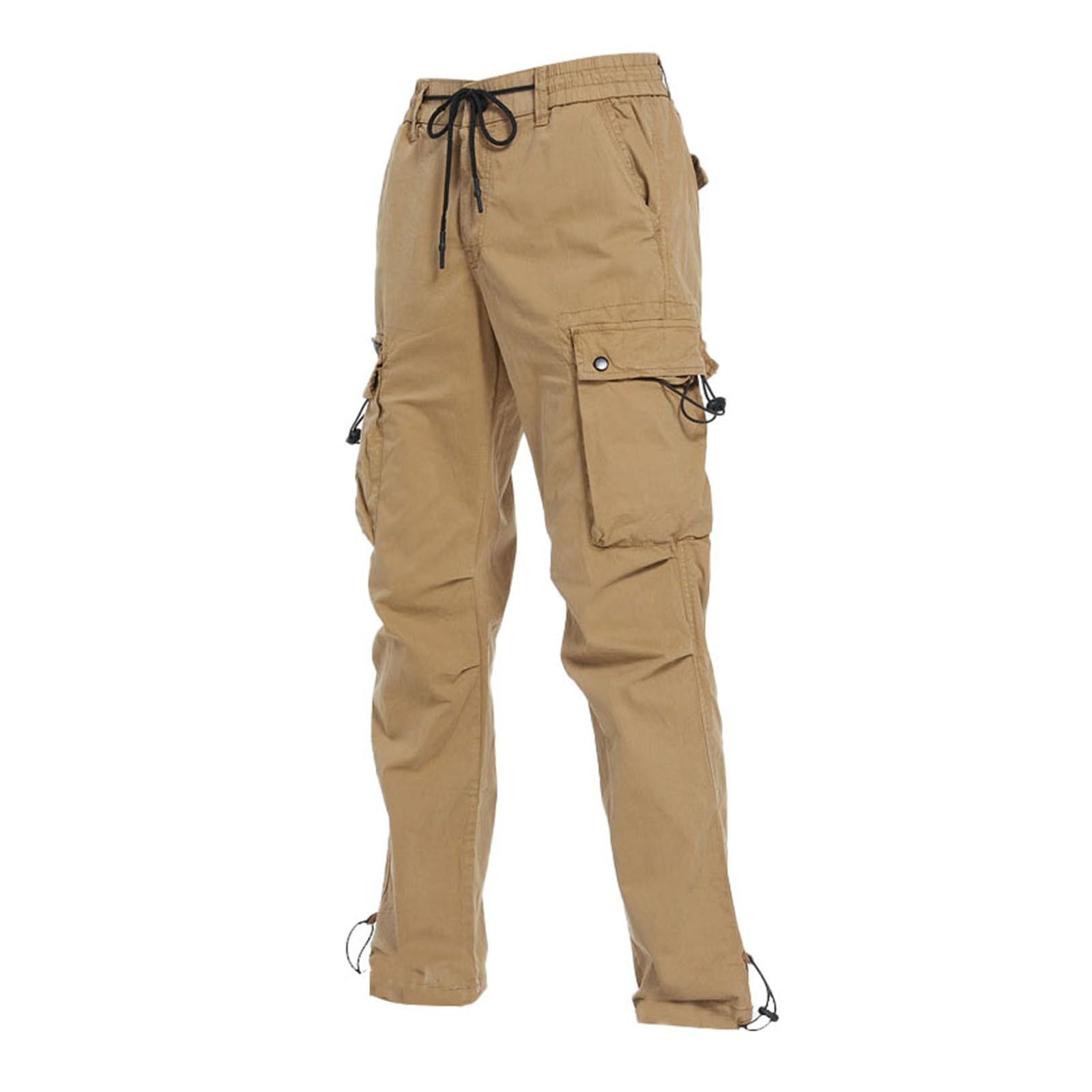 Arbeitshose Herren Schwarz Gelb Herren Casual Cargohose Workout Jogger Stretch Jogginghose Wanderhose Kordelzughose mit wasserdichte Hose