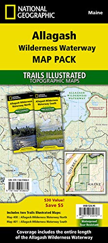 Allagash Wilderness Waterway [map Pack Bundle] (National Geographic Trails Illustrated Map)