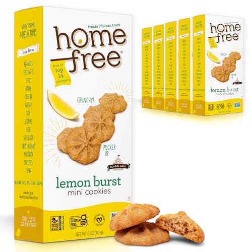 Homefree Lemon Burst Mini Cookies, 5 oz (Pack of 6)