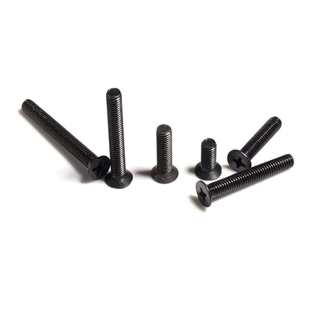 Vis à tête fraisée cruciforme noire en inox 304 M4 pour finitions affleurantes nettes