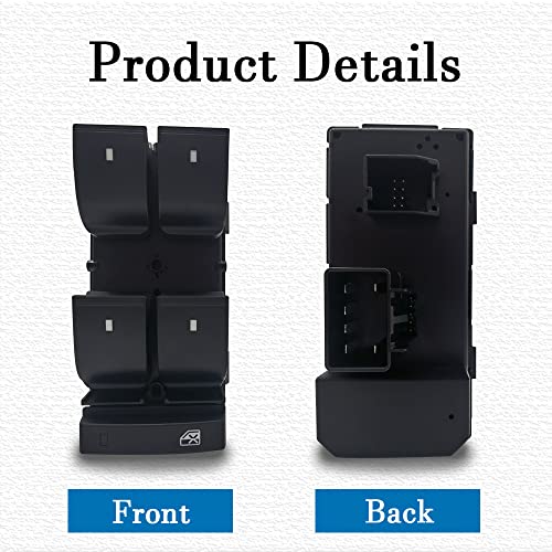 Driver Side Power Master Window Switch Replacement For 2007-2014 Chevy Silverado Traverse Hhr/Gmc Sierra 1500 2500Hd 3500Hd Yukon, Replaces Oe# 20945129, 25789692, 25951963 #TOP3