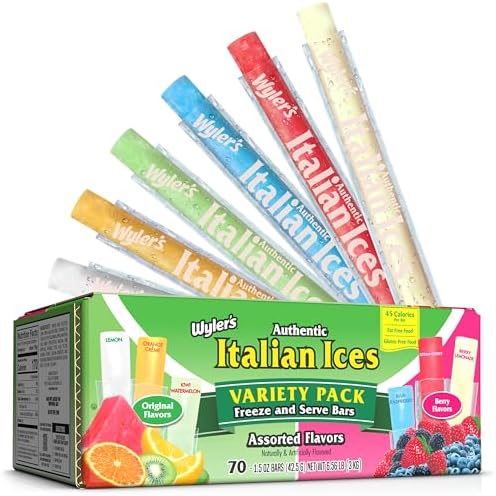 Wyler's Authentic Freezer Pops, Original, 70 Count ((35) Original & (35) Berry/Cherry)
