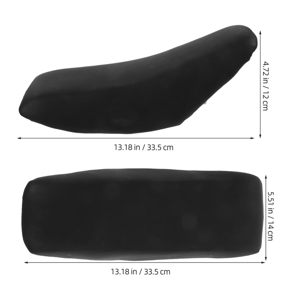 Luxshiny Coussin de Siège Quad 2pcs Mousse Absorbant Les Chocs, Housse en Polyester et Plastique Noir, Confortable pour Siège Arrière de Mini-Moto Tout Usage
