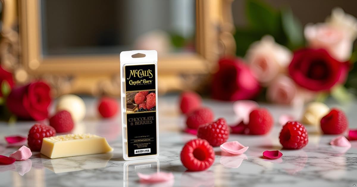 McCall's Candles | Scented Wax Melt | Chocolate & Berries – Raspberries & Velvety White Chocolate | 5.5 oz