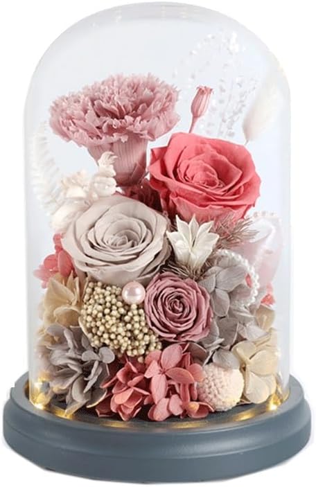 Eternals Flower Glass Cover Dry Bundle Birthday Gift for Teacher's Mother