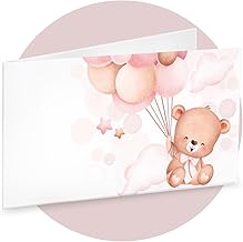 Ferdinando Famà 100 Bigliettini Bomboniere nascita bimbo e bimba Prefustellati - Personalizzabili - Cartoncino FSC Pregiato - Made in Italy (BBFBA2182)