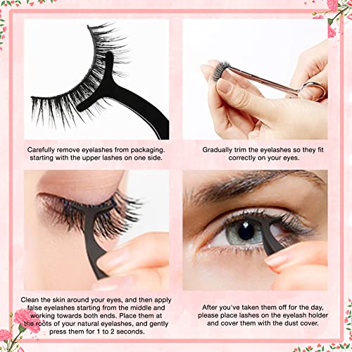 Yilltoy 10 Pcs Self Adhesive Eyelashes, Reusable False Eyelashes Natural Look, Waterproof thumb #3