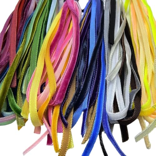 Chenkou Craft 30 Yards 1/8' (3mm) Velvet Ribbon Total 30 Colors...