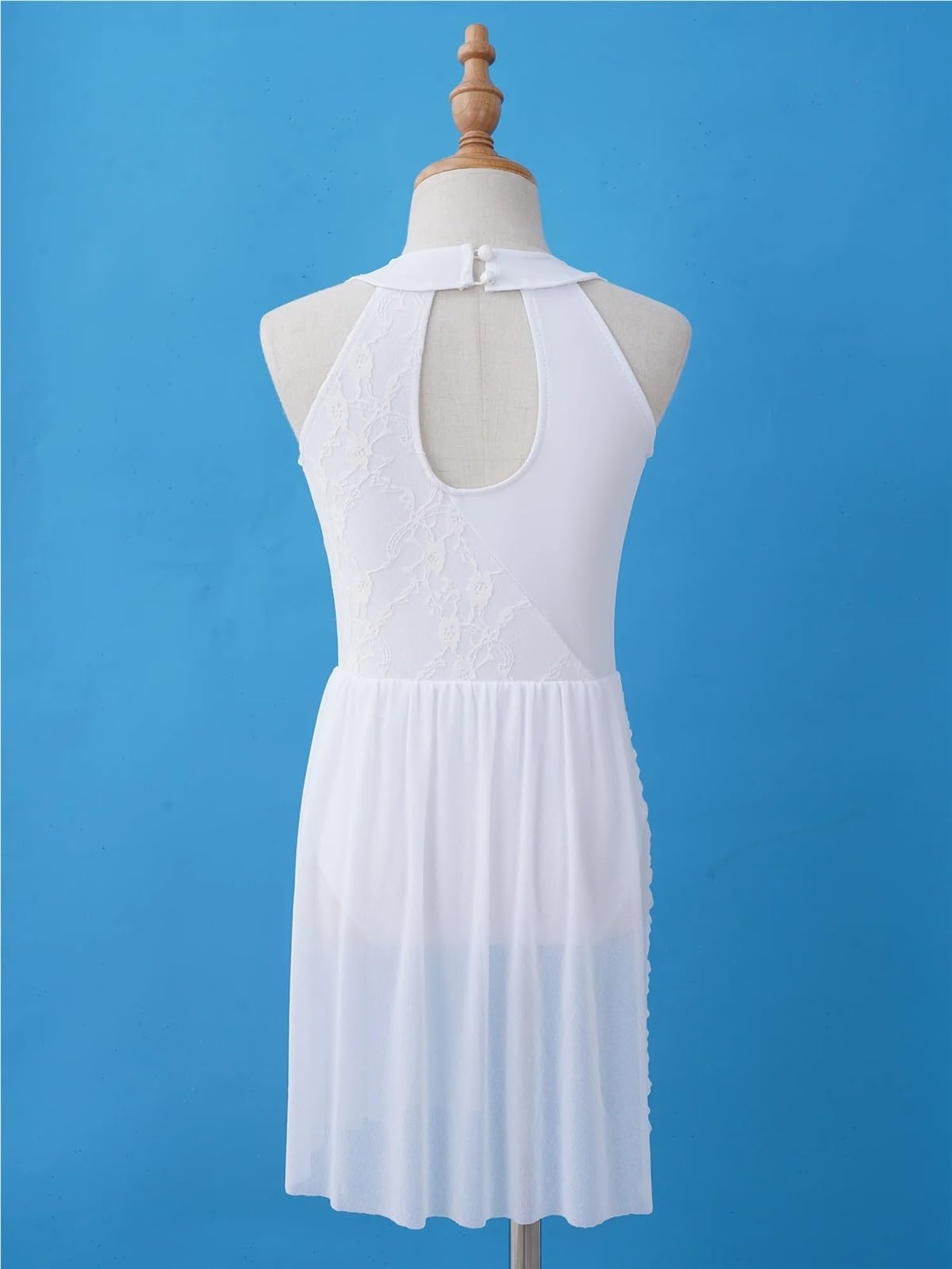 Disfraz Gimnasta NiñA Vestido de Patinaje sobre Hielo for niñas, Vestido de Patinaje artístico de Tul Blanco, Traje de Ballet, Leotardo de Gimnasia, Ropa de Baile(B-Pink,14)