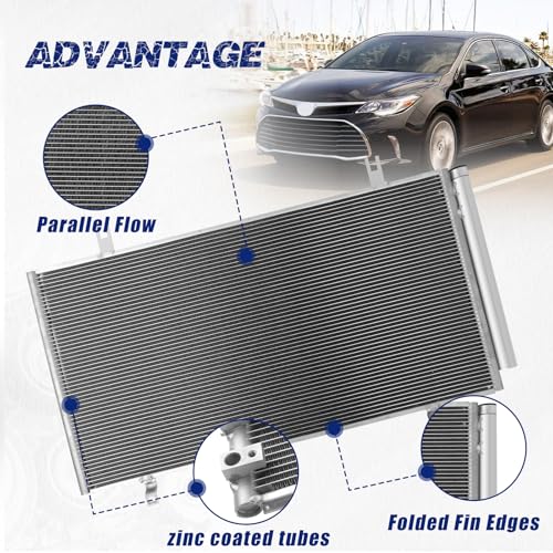 Image of Air Conditioning A /C Condenser Compatible with Toyota Camry 2012-2017 Avalon 2013-2018
