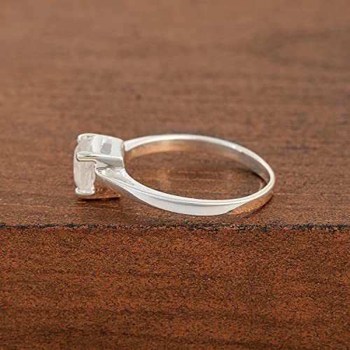 Bague de promesse argent et pierre de lune pour sceller votre amour unique