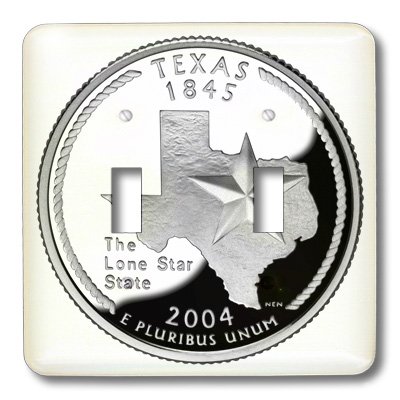 Interrupteur à baïonnette Texas 3dRose lsp_55338_2 au design vintage unique - 2