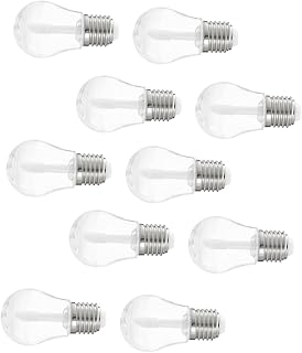 10Pcs Plastic Light Bulb Lip Gloss Bottles Refillable DIY Containers | Plastic, Silver Finish, Portable and Reusable, Easy to Clean, for Making Lip Gloss Samples
