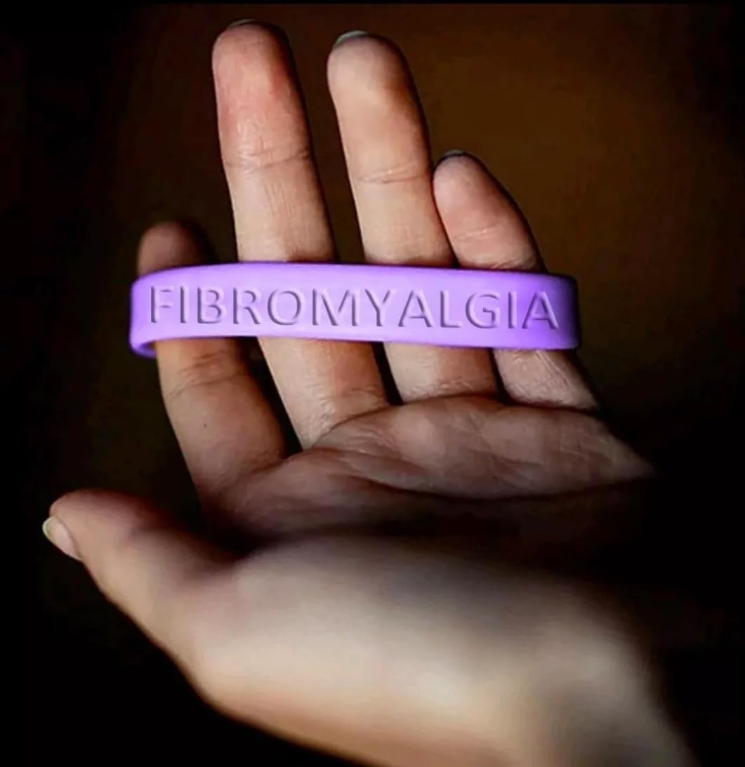 Fibromyalgia Silicone Rubber Wristband Available (Purple)