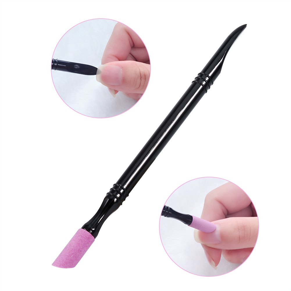Cimenn Nowe narzędzie do usuwania skórek paznokci lakier do polerowania kwarcowy popychacz długopis manicure pedicure narzędzie do naprawy