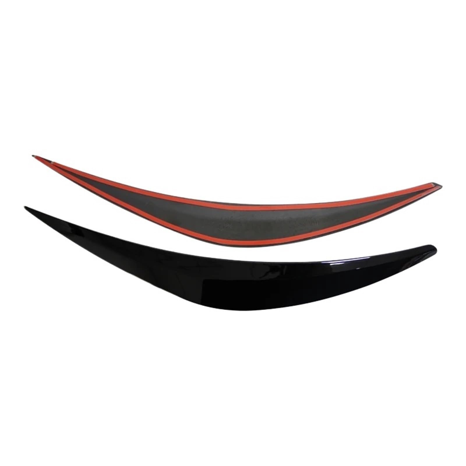 1 Pair Headlight Eyelid Headlamp Eyebrow Sticker Strip Trim Cover(Gloss Blcak)