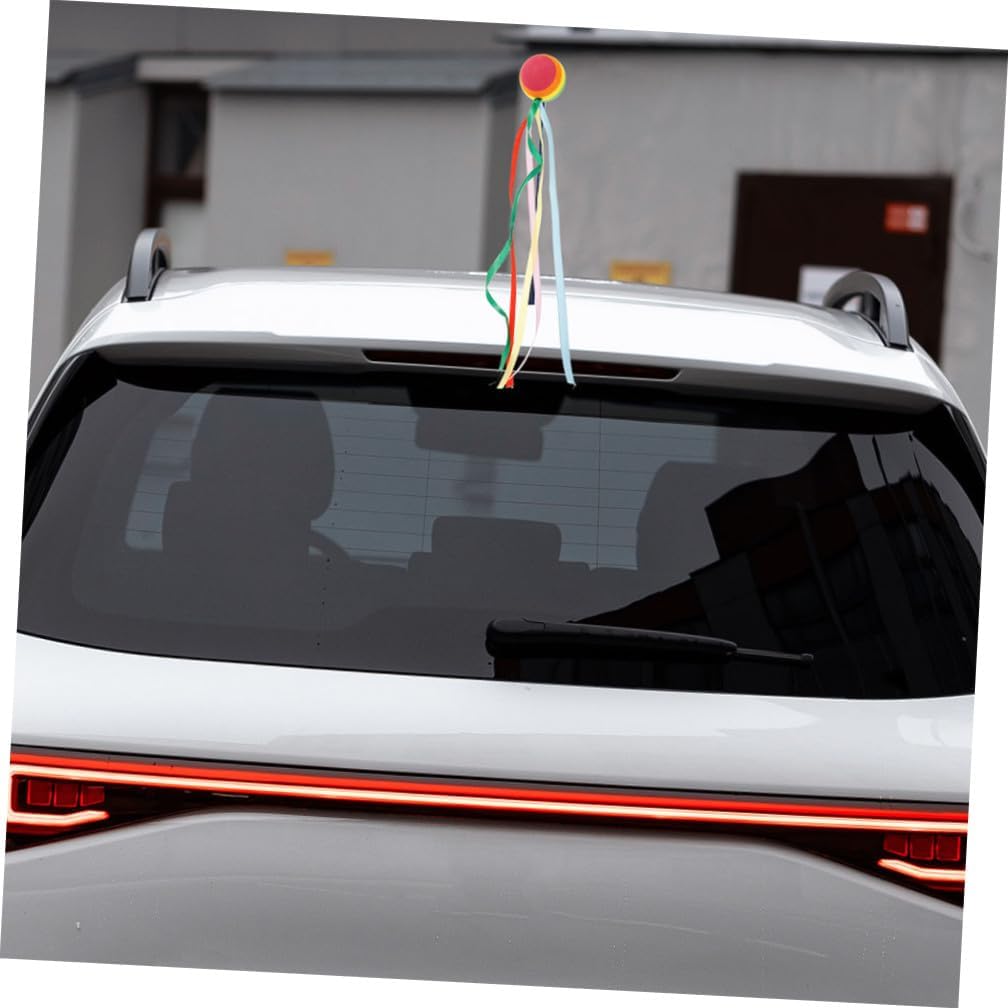 3pcs Splashproof Car Antenna Toppers Decorative Ribbon Exterior Ornament Easy to Install Vehicle Decoration for All Weather Conditions