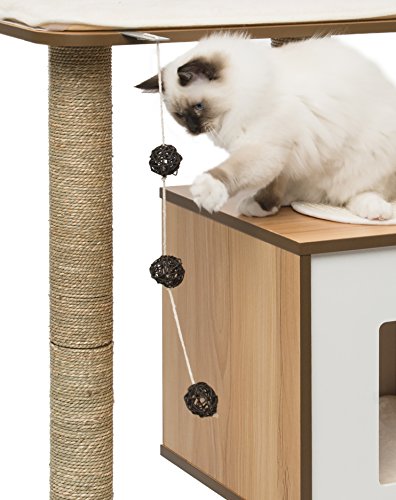 Base para gato Catit Vesper color nogal miniatura 4