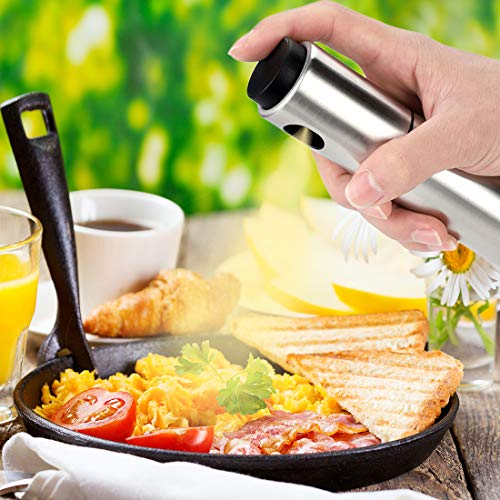 Ruolan Olive Oil Sprayer Mister Oil Sprayer for Cooking Versatile Stainless Steel Oil Bottle for Kitchen BBQ, Grilling and Roasting