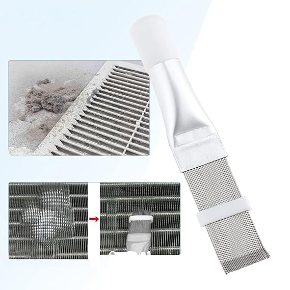 Image of Air Conditioner Fin Comb, AC Condenser Fin Straightener Cleaner Evaporator Radiator Fin Cleaning Tool Pack of 1