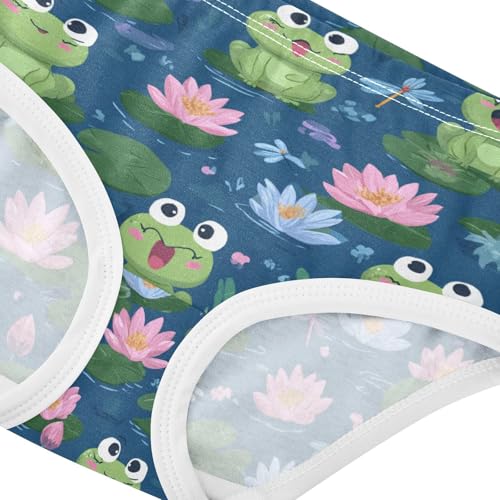 Wusikd Cute Frogs Girls' Underwear Cotton Dragonflies Girls Briefs Soft Toddler Underwear 2T4