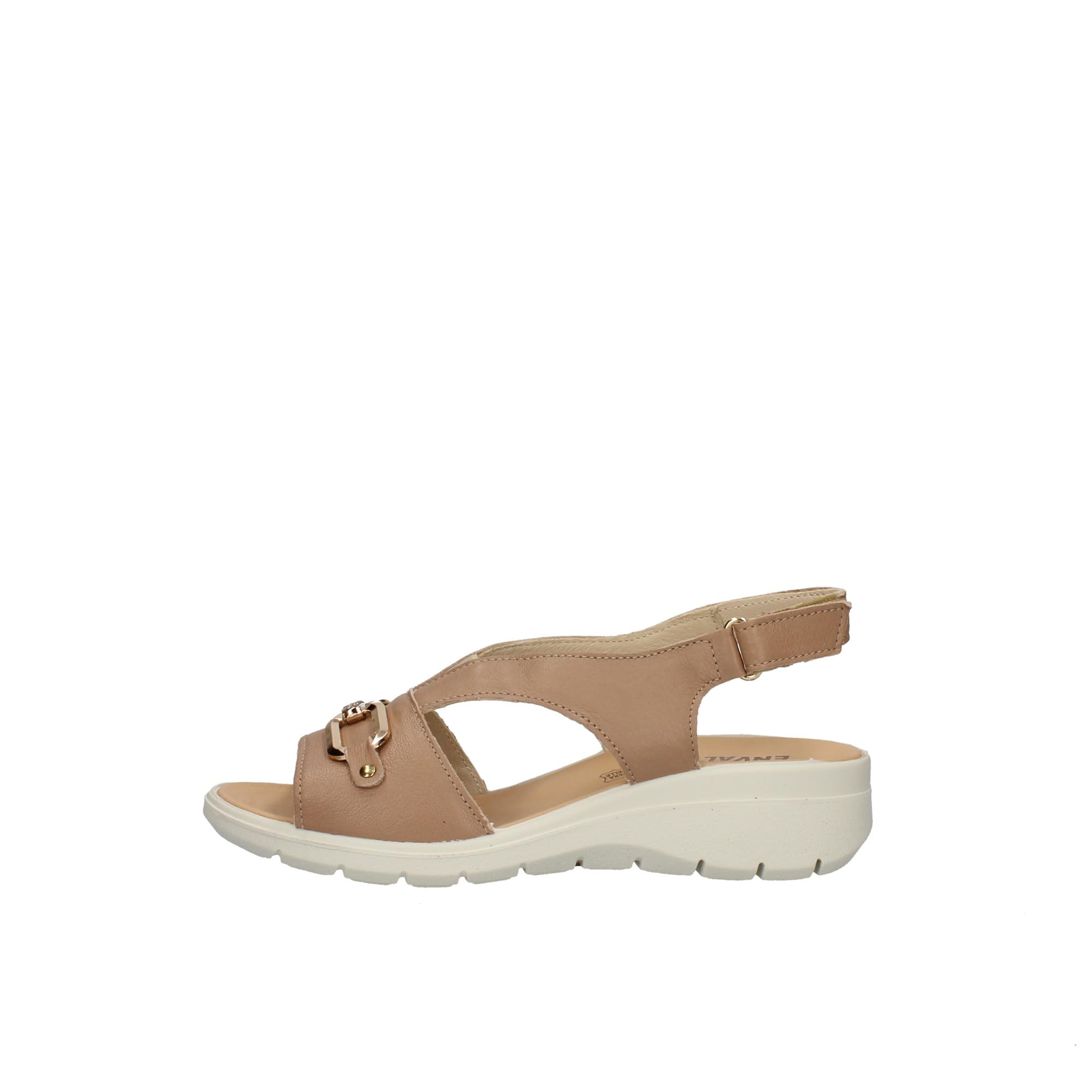 ENVAL SOFT D.Charlotte Enval | Sandali Con Zeppa In Pelle Donna, Colore Corda-Panna - 2